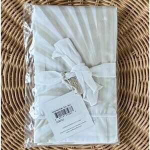 NEW Serena & Lily Island Palm Percale Euro Pillow Sham-Sand Beige